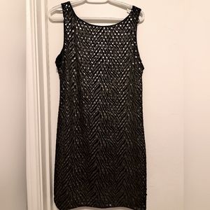 Sleeveless Black Animal Print Dress